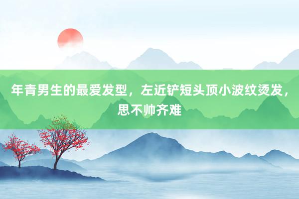 年青男生的最爱发型，左近铲短头顶小波纹烫发，思不帅齐难